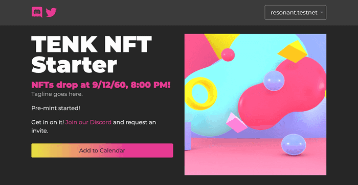 TENK NFT Starter